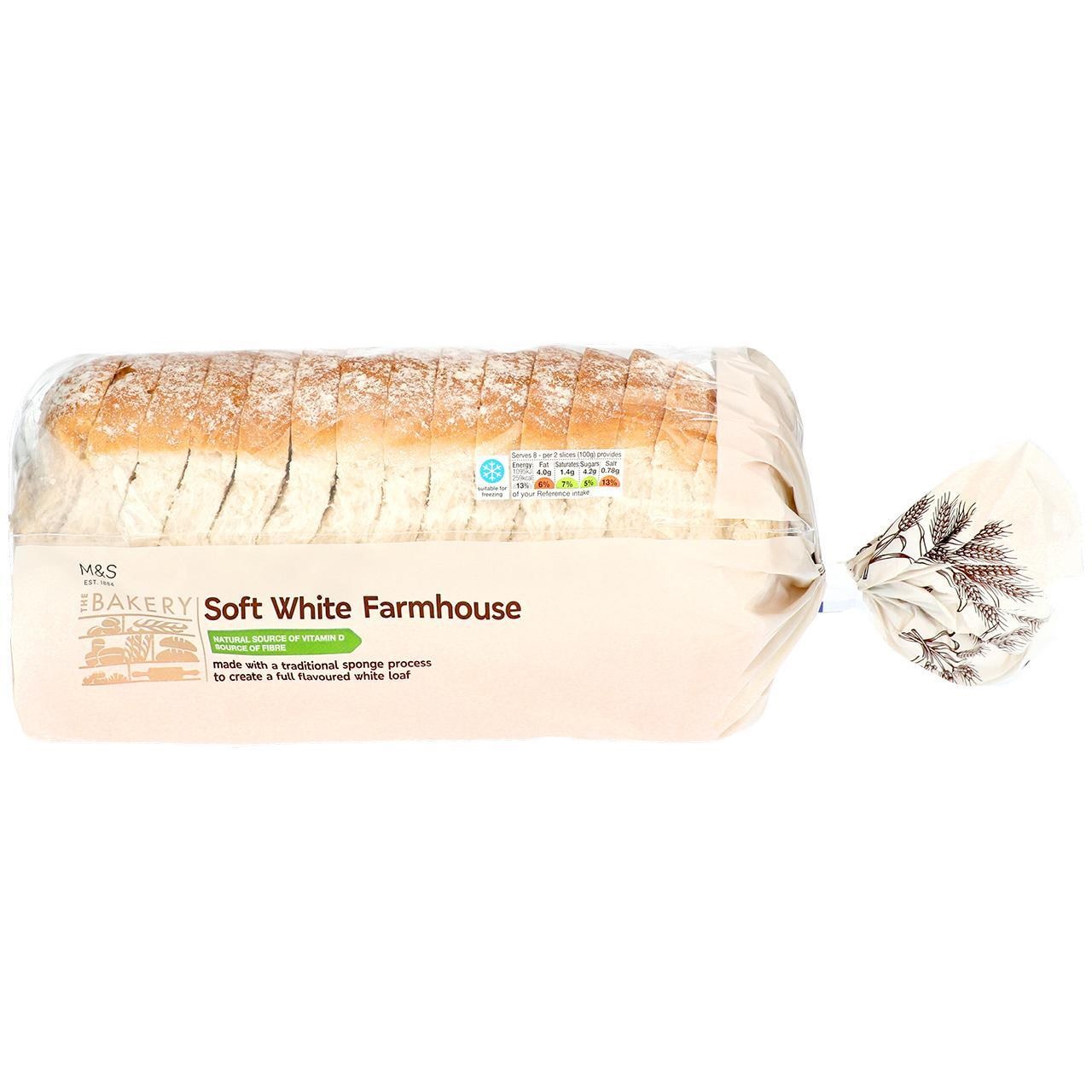 Soft White Farmhouse Bread Loaf - Marks & Spencer Cyprus