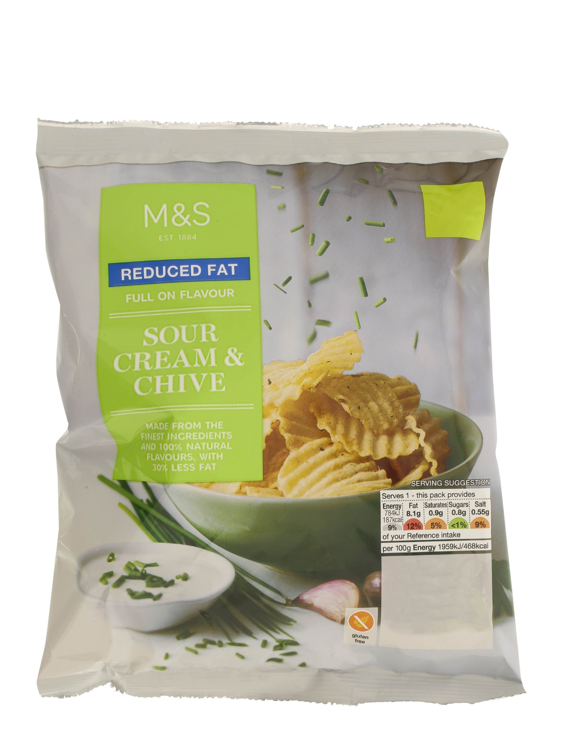 Reduced Fat Crisps Sour Cream & Chives - Marks & Spencer Cyprus